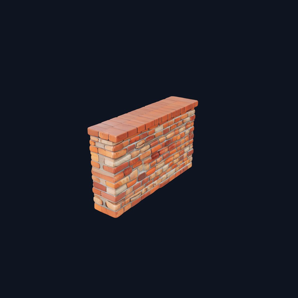 Rustic Brick Wall model pack